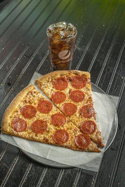 2 Slices w/ 2 toppings each & Drink
